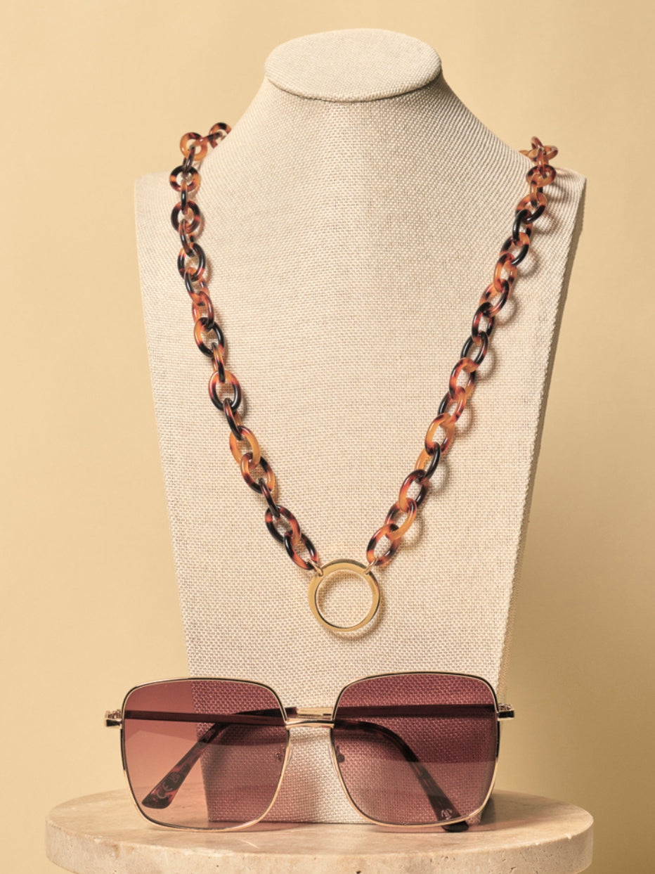 Ace brown Eyewear Necklace | Sunny Cords