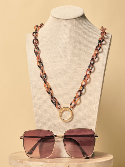 Ace brown Eyewear Necklace | Sunny Cords