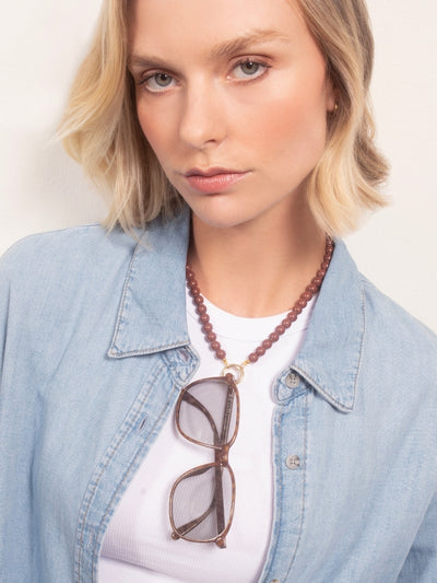 Ceramico Marron Eyewear Necklace | Sunny Cords