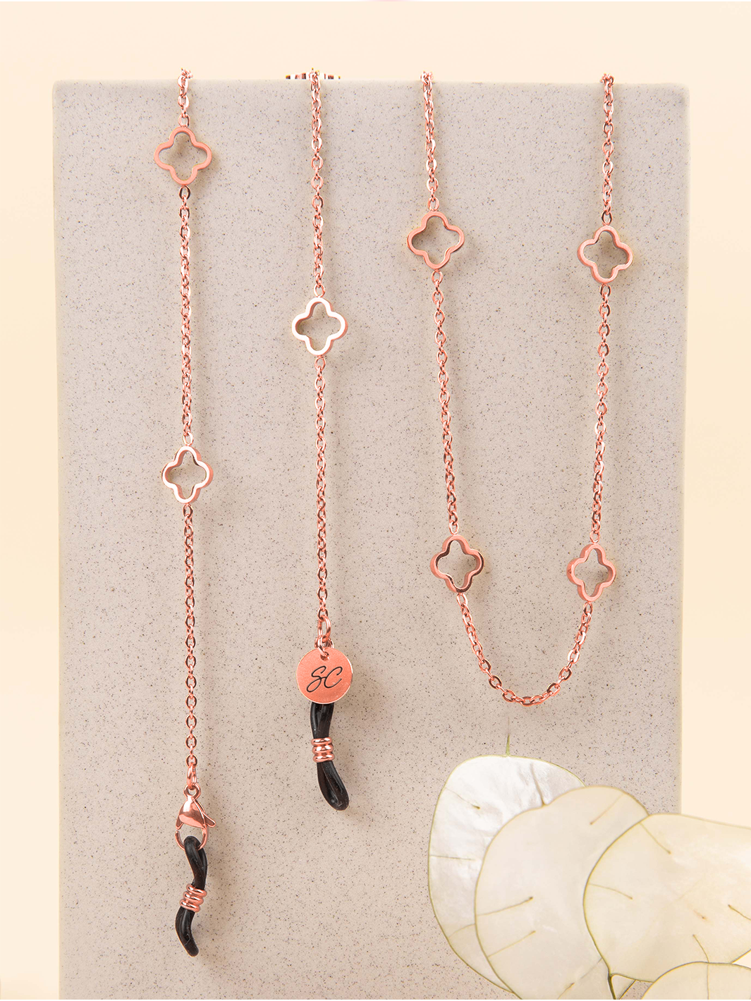 Rose Gold Ruby Air | Glasses chain