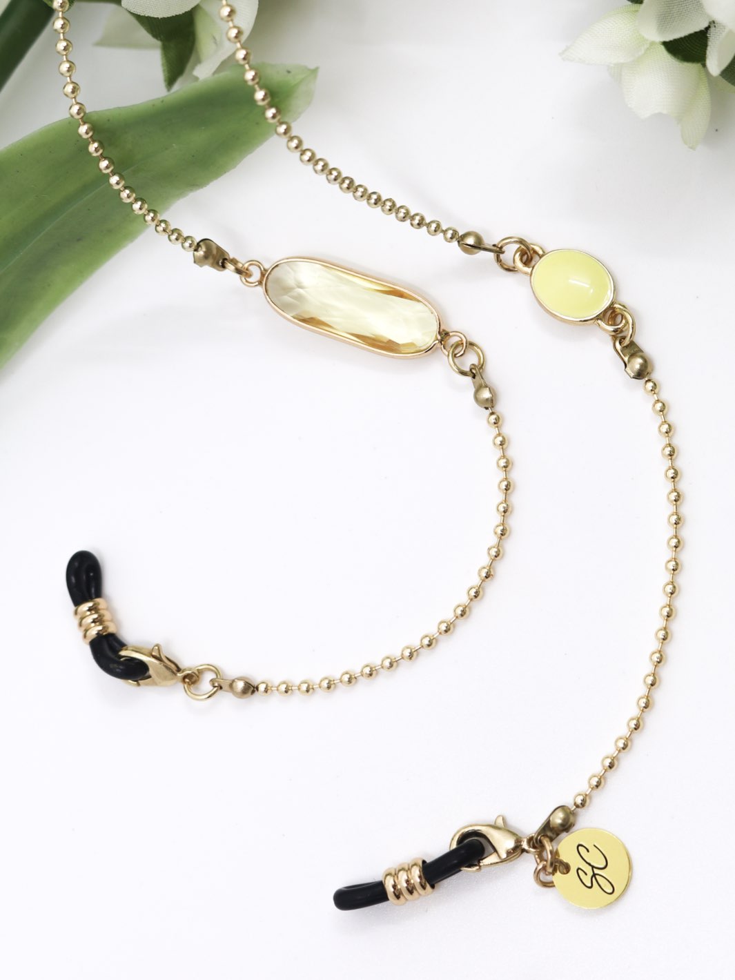 Sunny Cords Crystal C Chartreuse | Eye Glasses Chain
