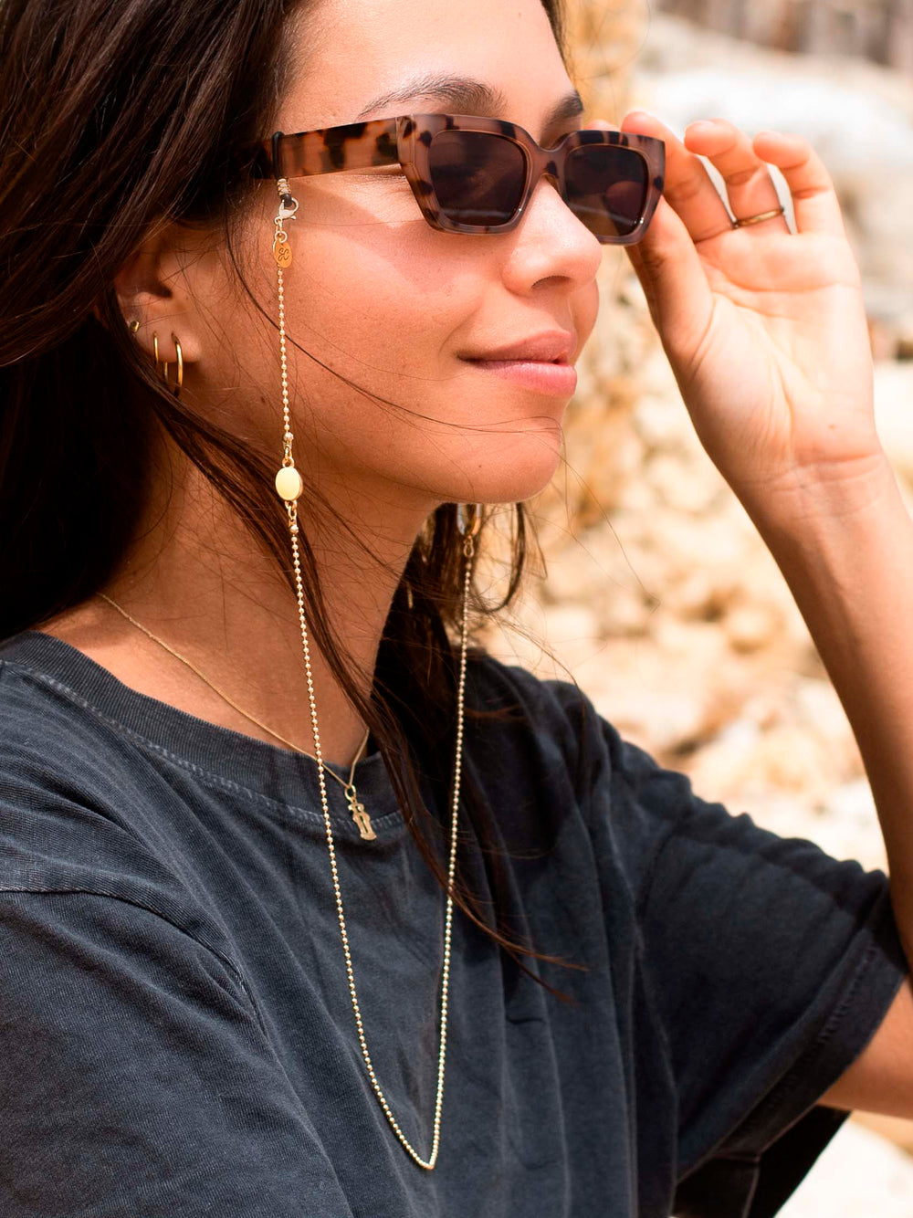Sunny Cords Crystal C Chartreuse | Eye Glasses Chain