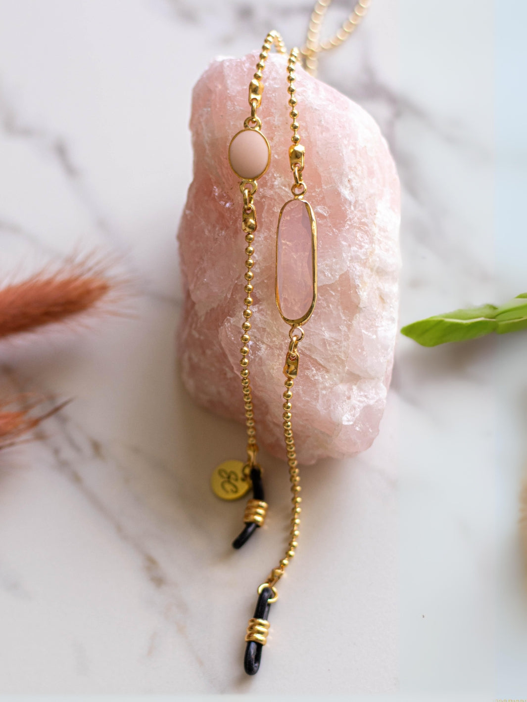 Sunny Cords Crystal C Peach | Sunglasses Chain