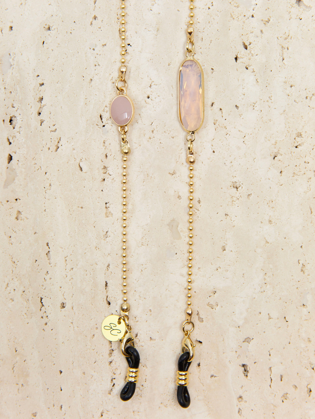Sunny Cords Gold - Peach Crystal C Peach | Sunglasses Chain