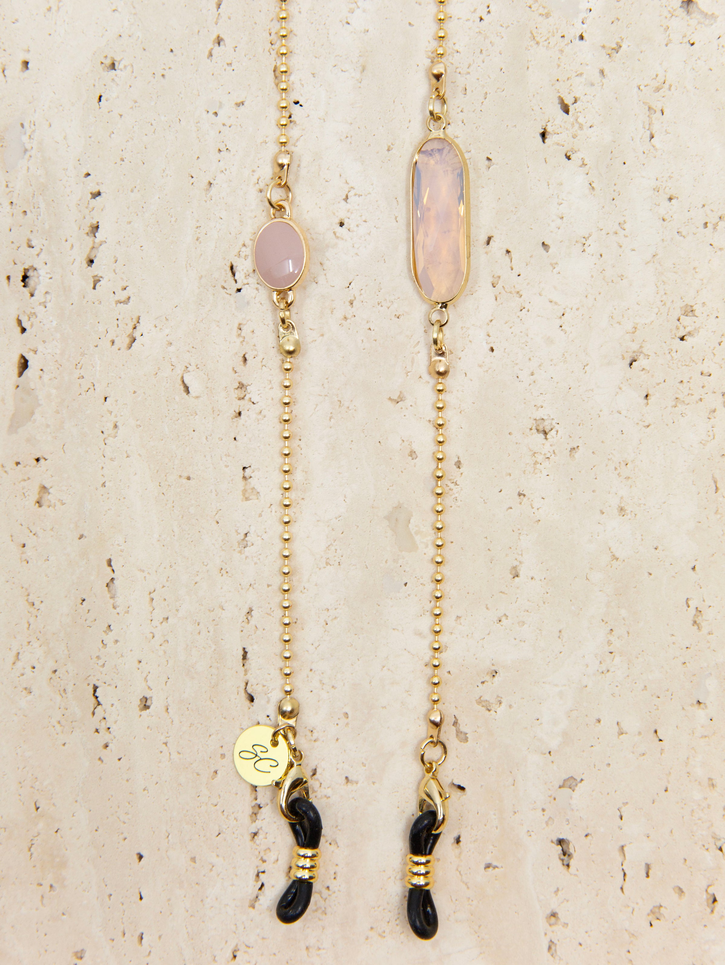 Sunny Cords Gold - Peach Crystal C Peach | Sunglasses Chain