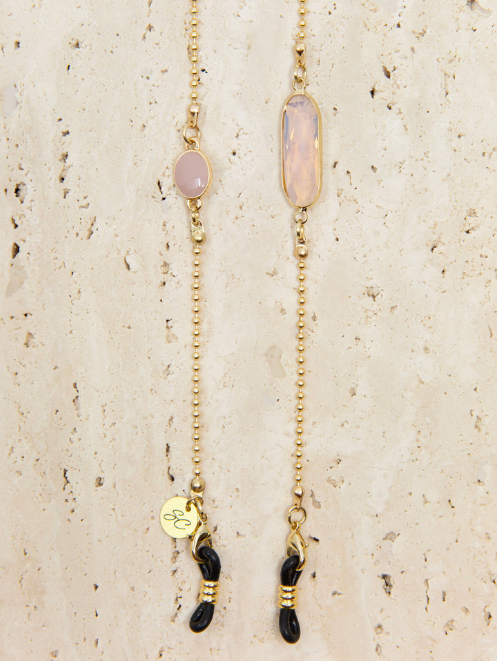 Sunny Cords Gold - Peach Crystal C Peach | Sunglasses Chain