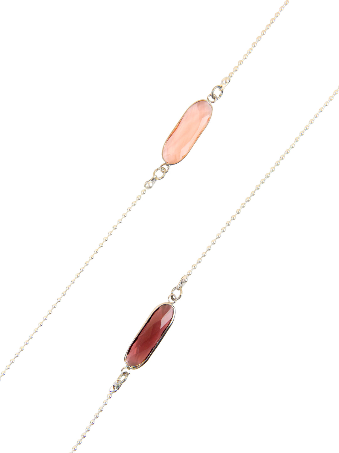 Sunny Cords Silver - Purple Crystal C silver- Pink | Sunglasses chain