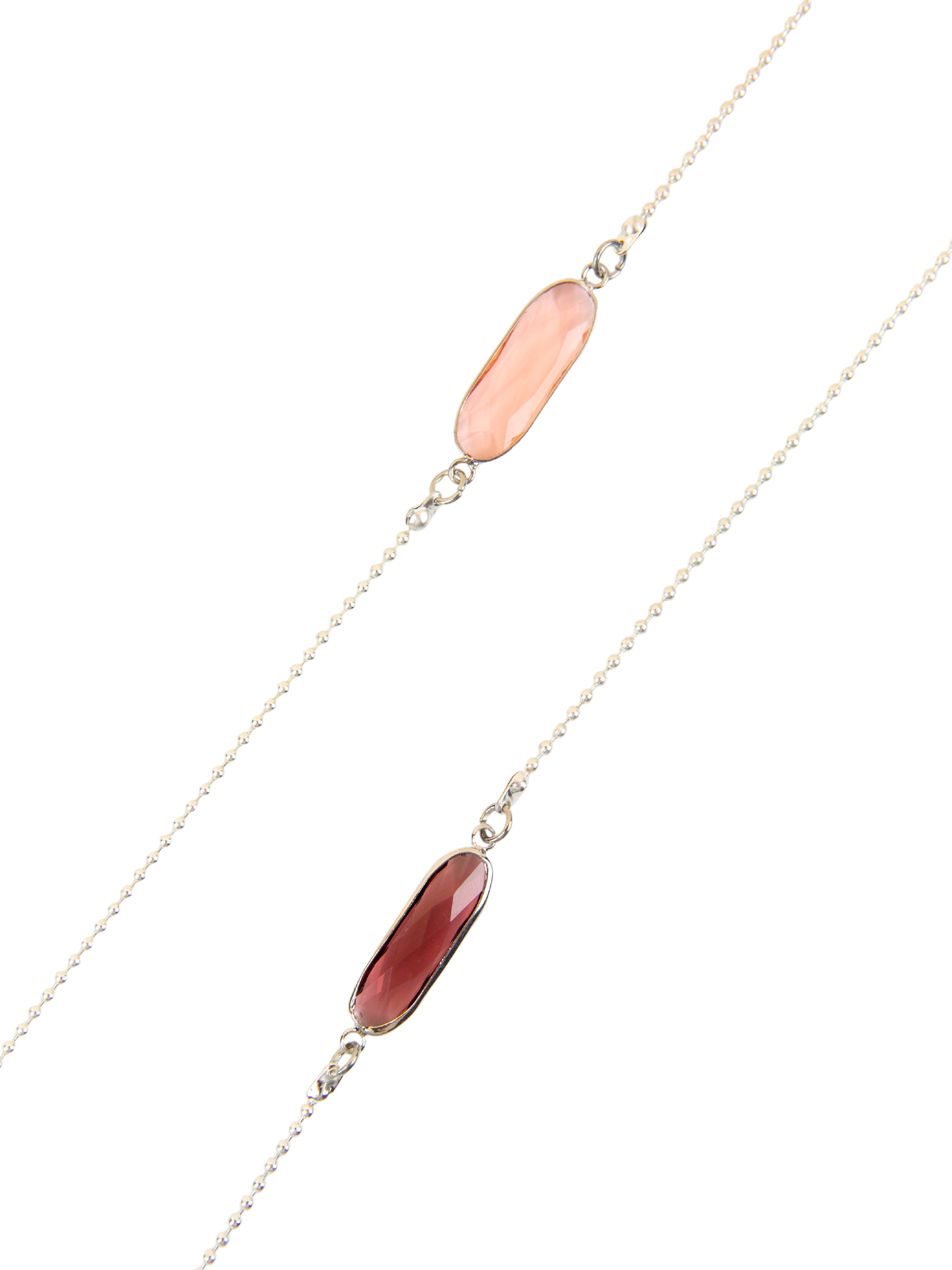 Sunny Cords Silver - Purple Crystal C silver- Pink | Sunglasses chain