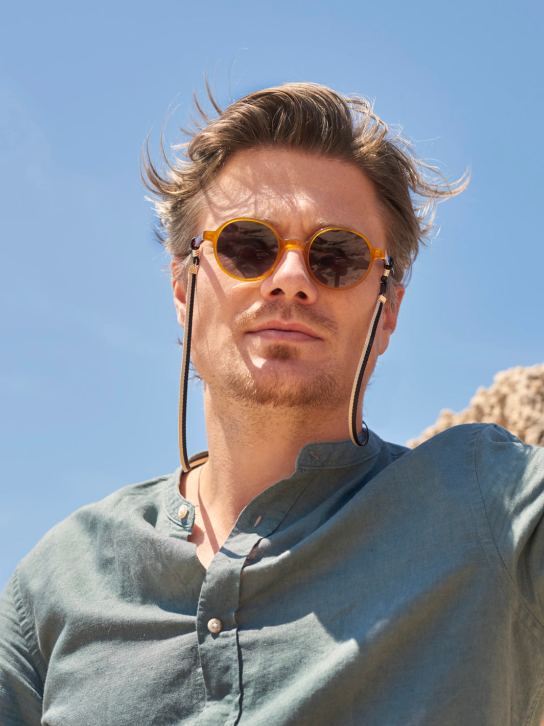 Beige-Black Jimmy Beige | Eye Glasses chain