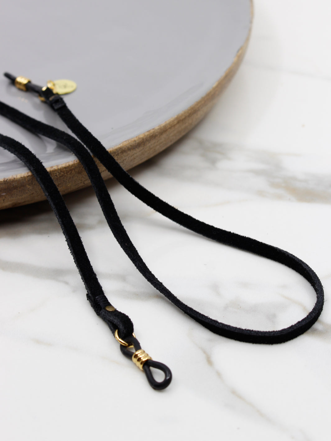 Sunny Cords Black / Gold Minimalistic Brown | Eye Glasses Strap Unisex