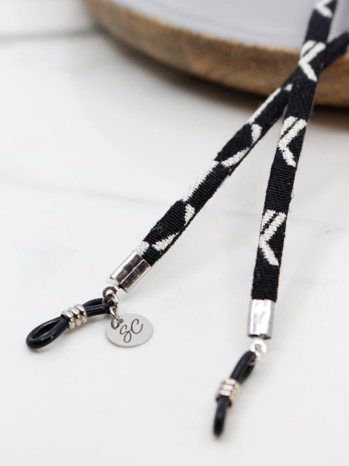 Sunny Cords Black - White Aquamate grey | Glasses Strap Unisex