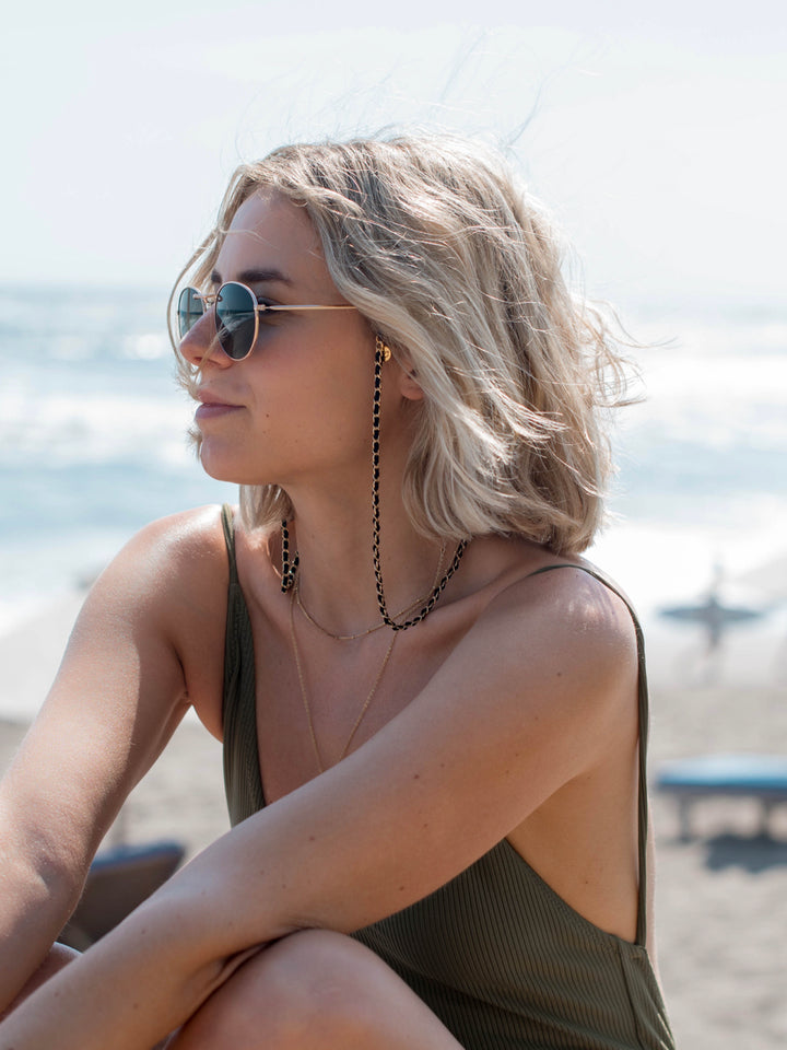 Sunny Cords Classy C black-gold | Glasses strap