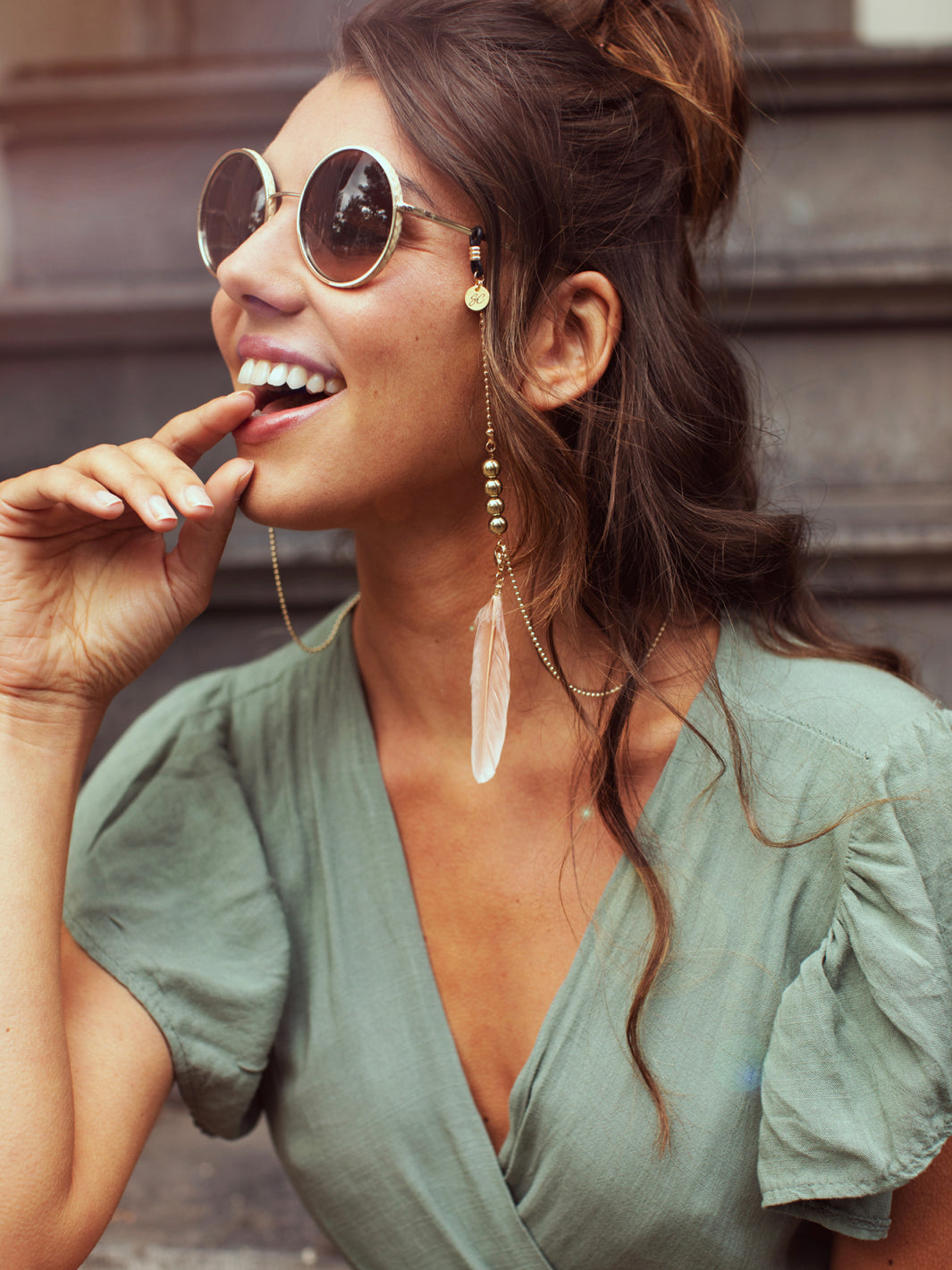 Sunny Cords Feather C | Eye glasses chain