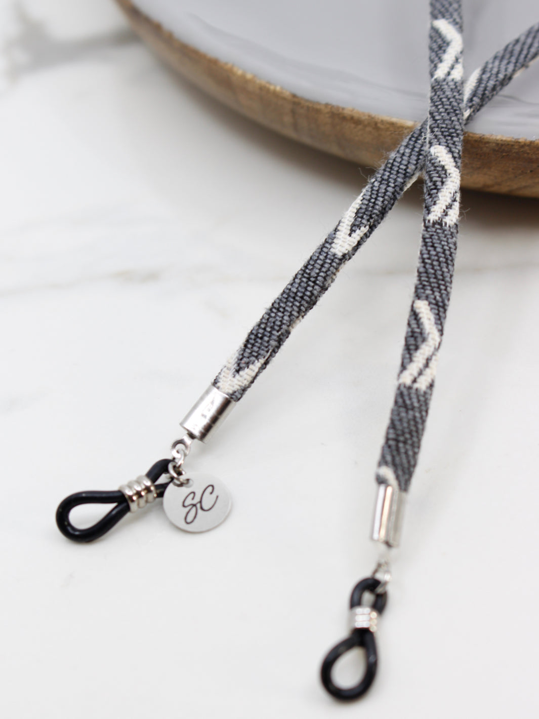 Sunny Cords Grey - White Aquamate grey | Glasses Strap Unisex