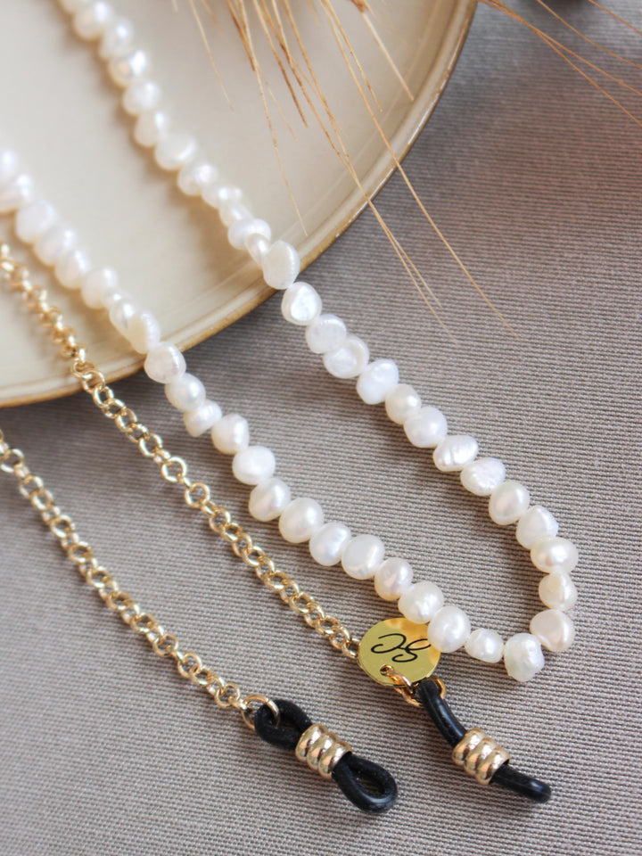 Sunny Cords Pearl white gold | Eye Glasses Chain
